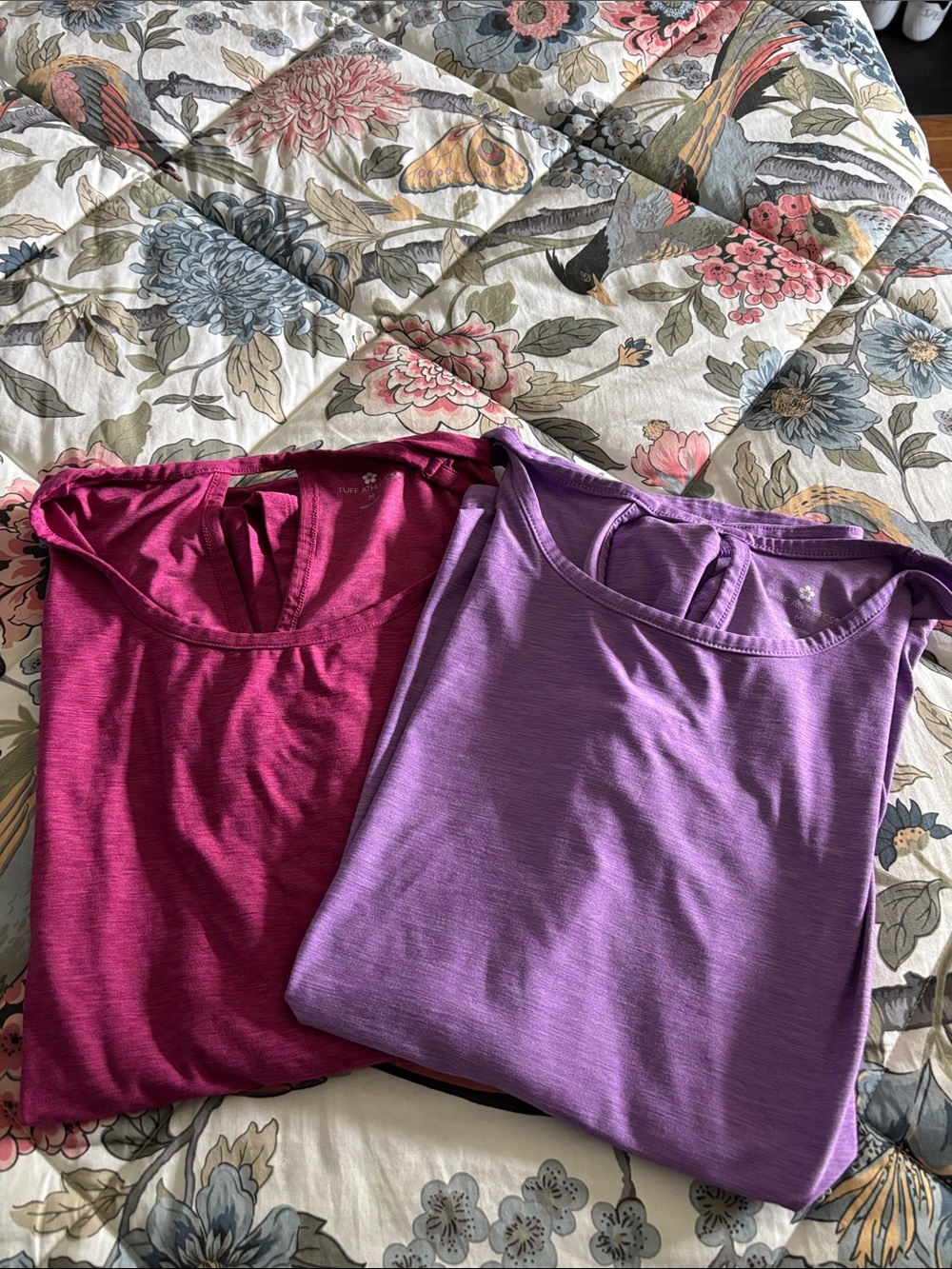 Lot of 2 Women’s Lightweight activewear shirts medium - Purple and Deep Pink